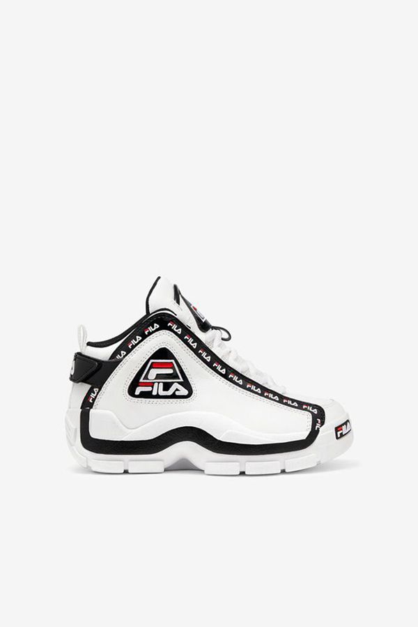 Fila Little Grant Hill 2 Repeat Boy's Sneakers - White/Black/Red,NZ 165-7428